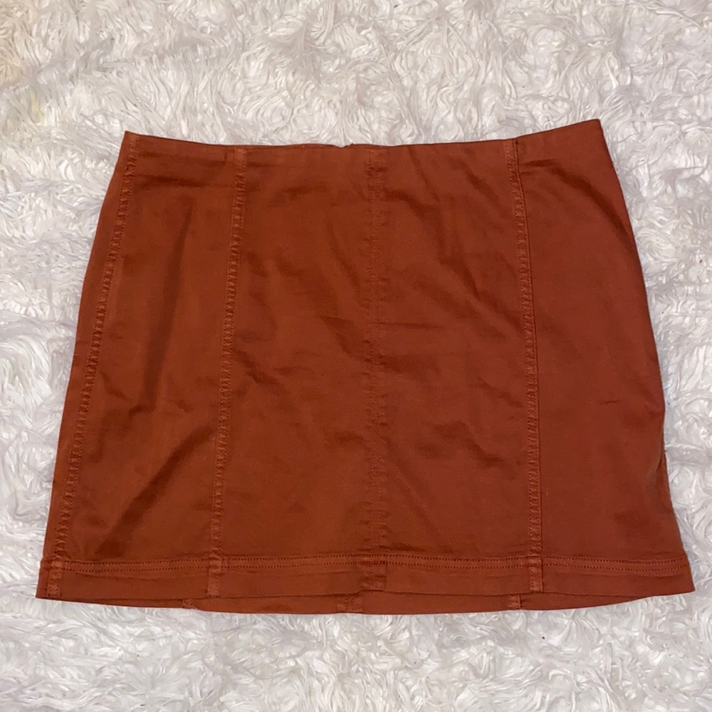 burnt orange skirt